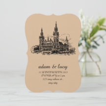 vintage wedding invitation