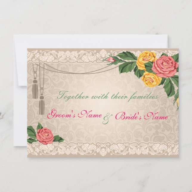 Vintage wedding invitation (Front)