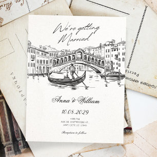 Vintage wedding invitation