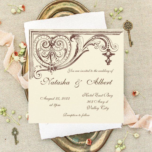 Vintage wedding invitation  (Creator Uploaded)