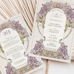 Vintage Wedding Invitation and Info Lavender<br><div class="desc">Art Nouveau Vintage wedding invitations by William Morris in a floral, romantic, and whimsical design. Victorian flourishes complement classic art deco fonts. Please enter your custom information, and you're done. If you wish to change the design further, click the blue "Customise It" button. Thank you so much for considering my...</div>
