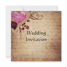 Vintage Wedding Invitation Card