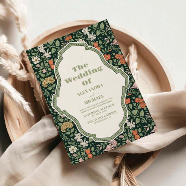 Vintage Wedding Invitation William Morris (Creator Uploaded)