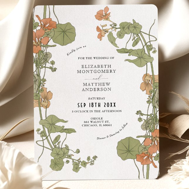 Vintage Wedding Invitations Art Nouveau by Foord (Creator Uploaded)