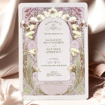 Vintage Wedding Invitations Art Nouveau by Mucha<br><div class="desc">Art Nouveau Vintage wedding invitations inspired by Alphonse Mucha in a floral, romantic, and whimsical design. Victorian flourishes complement classic art deco fonts. Please enter your custom information, and you're done. If you wish to change the design further, click the blue "Customise It" button. Thank you so much for considering...</div>