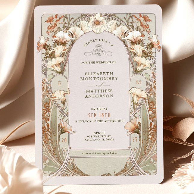 Vintage Wedding Invitations Art Nouveau by Mucha (Creator Uploaded)