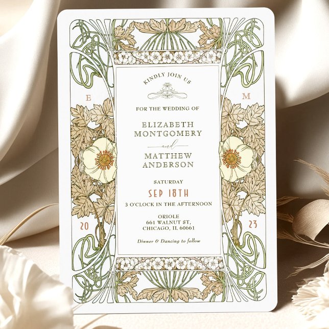 Vintage Wedding Invitations Art Nouveau by Mucha (Creator Uploaded)