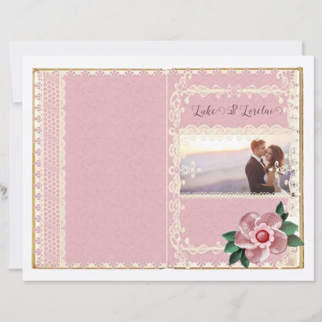 Vintage Wedding Junk Journal Book Cover Paper (Front)