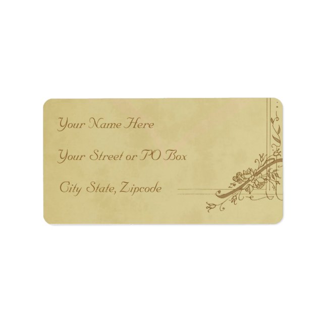 Vintage Wedding Label (Front)