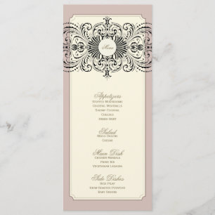 {vintage} wedding menu