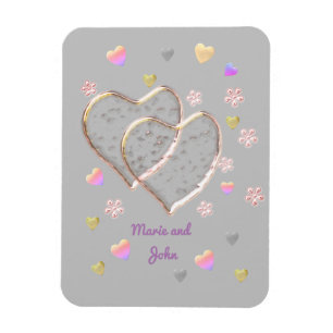 Vintage Wedding ,personalised Magnet