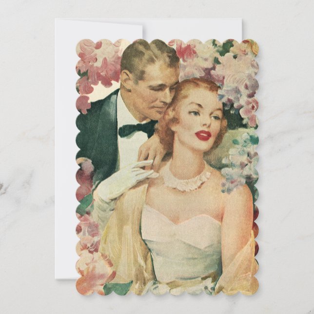 Vintage Wedding Portrait, Bridal Shower Party Invitation (Front)