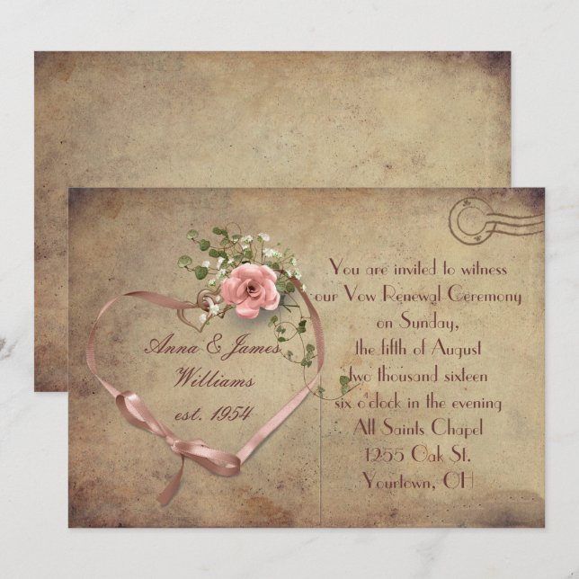 Vintage Wedding Postcard (Front/Back)