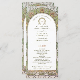 Vintage Wedding Program Art Nouveau by Mucha Programme