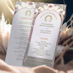 Vintage Wedding Program Art Nouveau by Mucha Programme