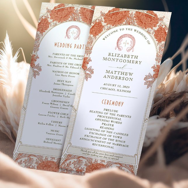 Vintage Wedding Program Art Nouveau by Mucha Programme (Creator Uploaded)