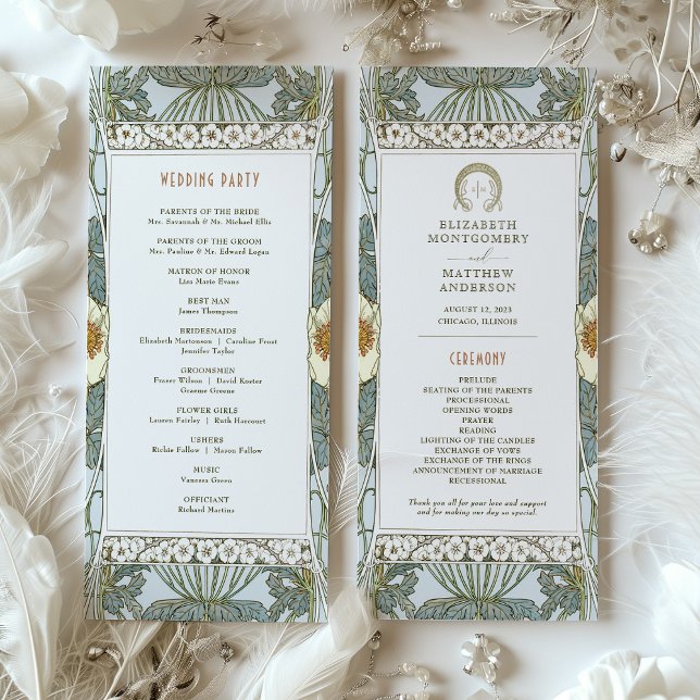 Vintage Wedding Program Art Nouveau by Mucha Programme (Creator Uploaded)