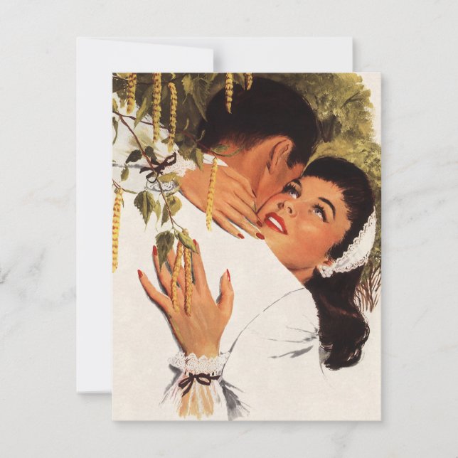 Vintage Wedding Proposal Hug Save the Date Invitation (Front)