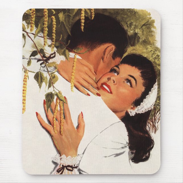 Vintage Wedding Proposal, Love and Romance Mouse Mat (Front)