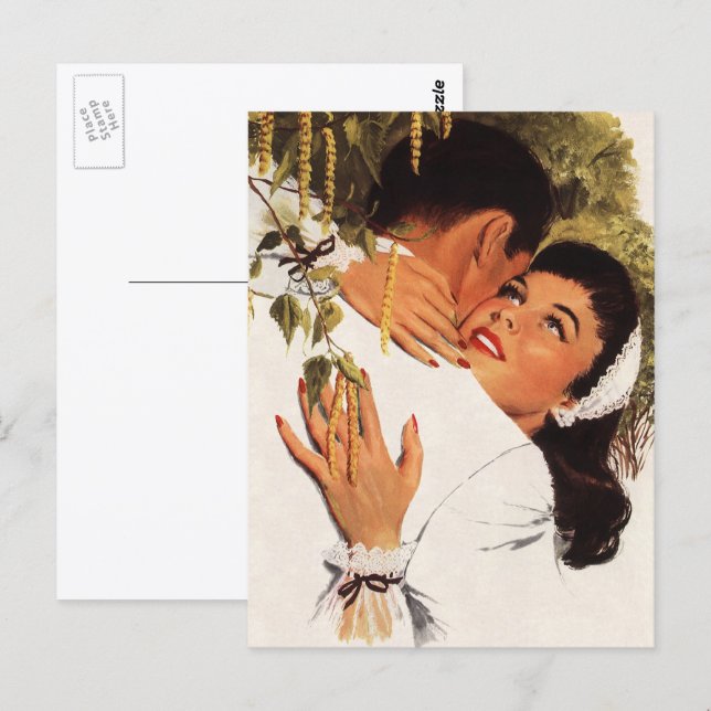 Vintage Wedding Proposal, Love and Romance Postcard (Front/Back)