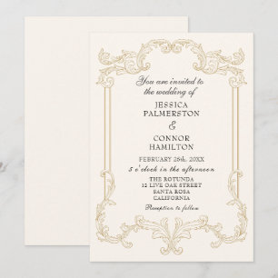 Vintage Wedding Retro blush pink Invitation