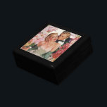 Vintage Wedding, Retro Bride and Groom Newlyweds Gift Box<br><div class="desc">Vintage illustration love and romance design featuring a bride in her wedding gown and the groom in his tuxedo. The happy newlywed couple is surrounded by beautiful pink and white floral garden flowers.</div>