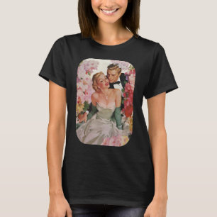 Vintage Wedding, Retro Bride and Groom Newlyweds T-Shirt