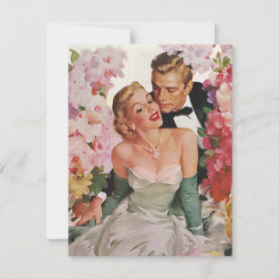 Vintage Wedding, Retro Newlyweds Bridal Shower Invitation