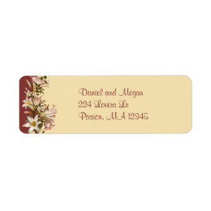 Vintage Wedding Return Address Avery Label