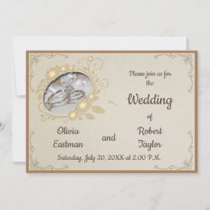 Vintage wedding rings save the date