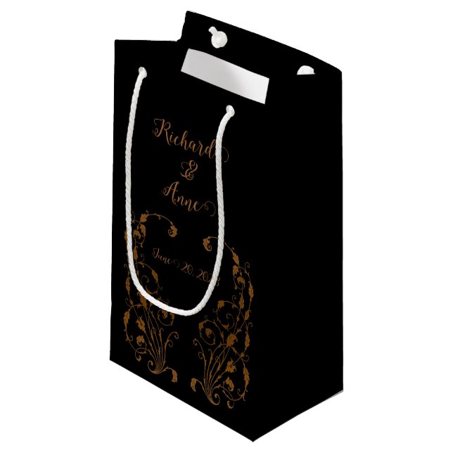 Vintage Wedding Romantic Steampunk Fairytale  Small Gift Bag (Front Angled)