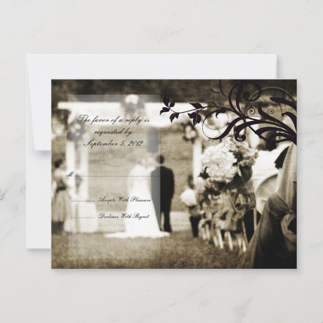Vintage Wedding RSVP (Front)