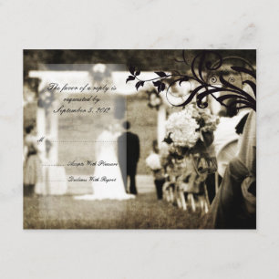 Vintage Wedding RSVP Card