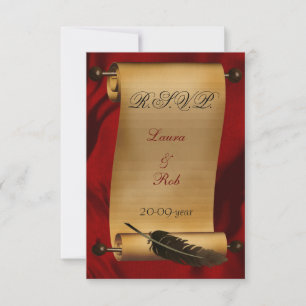 vintage wedding rsvp cards standard 3.5 x 5