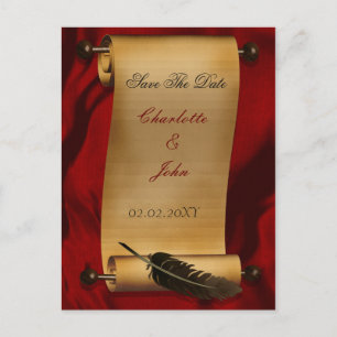 vintage wedding save the date announcement