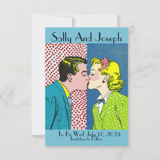 Vintage Wedding Save the Date, Pop art 50's Save The Date