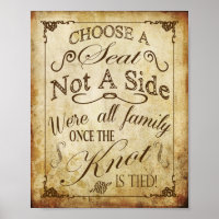 Vintage Wedding Seating Sign