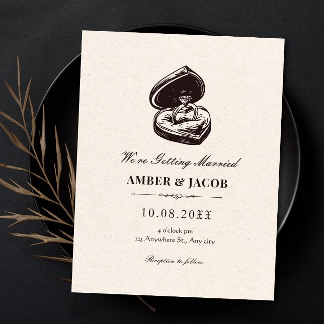Vintage wedding simple elegant  invitation (Creator Uploaded)