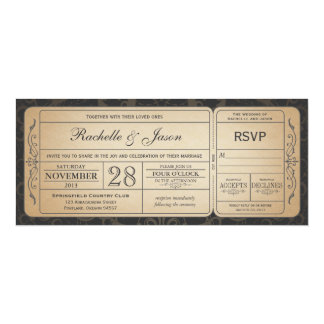 train ticket invitations