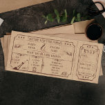 Vintage Wedding Ticket Invite With Attached RSVP<br><div class="desc">A vintage victorian style wedding invitation ticket with attached RSVP</div>