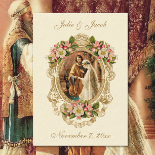 Vintage Wedding Traditional Catholic  Holy Card