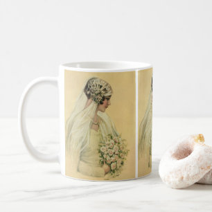 Vintage Wedding, Victorian Bride Bridal Portrait Coffee Mug