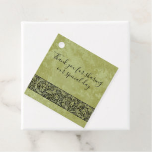 Vintage Wedding, Victorian Flower Floral Scroll Favour Tags