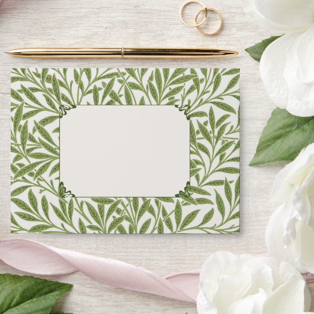 Vintage Wedding, Victorian Willow Leaves Pattern Envelope (Wedding)