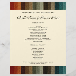 Vintage Wedding, Warm Autumn Stripes Pattern