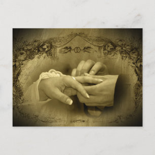 Vintage Wedding... With this Ring I thee Wed Postcard