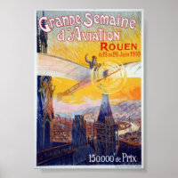 Vintage Week of Aviation Travel Poster