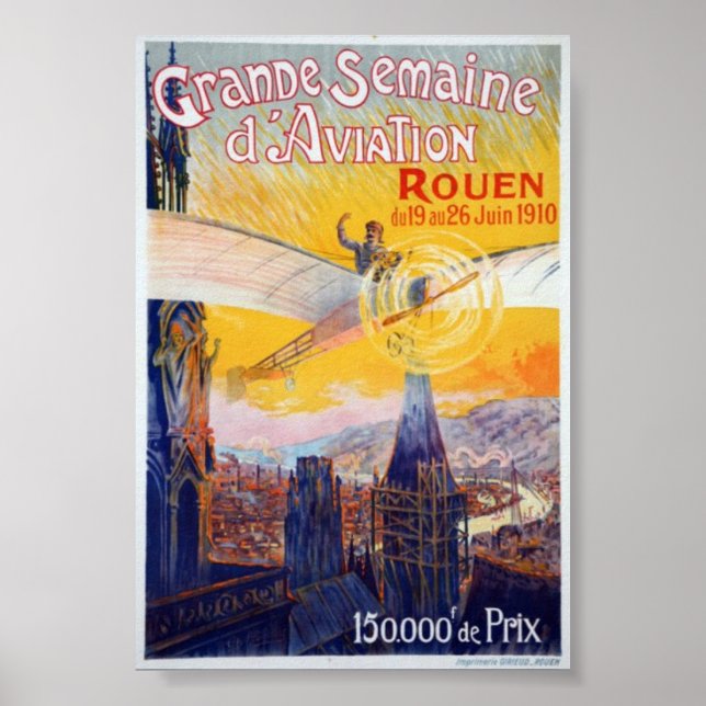 Vintage Week of Aviation Travel Poster (Front)