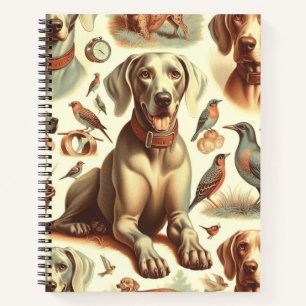 Vintage Weimaraner Seamless Notebook