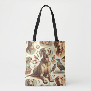 Vintage Weimaraner Seamless Tote Bag